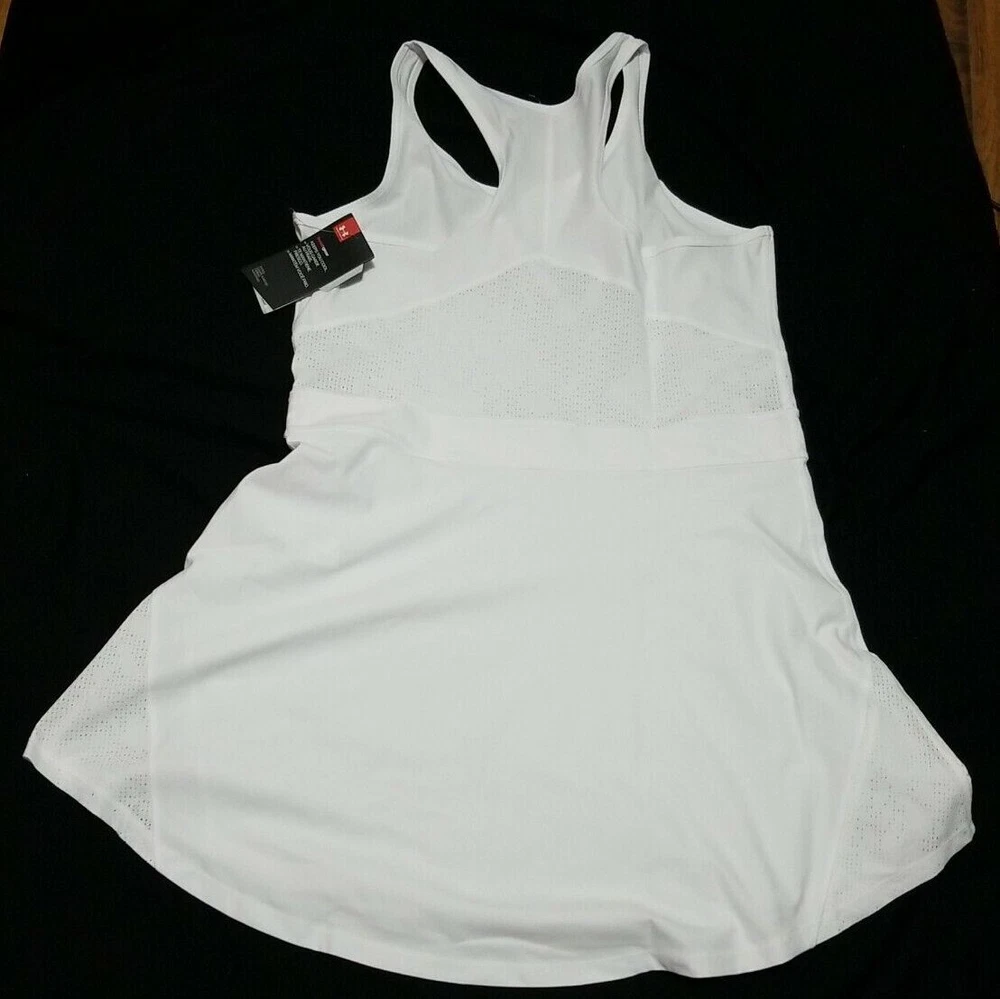 Under Armour Center Court Tennis Skirt Dress White Size XL 1290848-100 UA