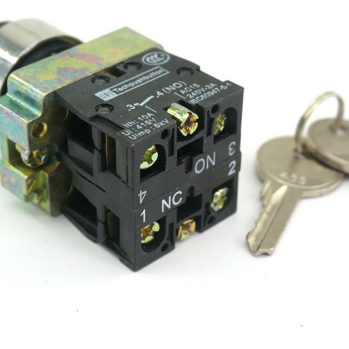 XB2BG25C 1NO + 1NC 2 Positions Maintained Key Select Selector Switch Replaces - Picture 4 of 4