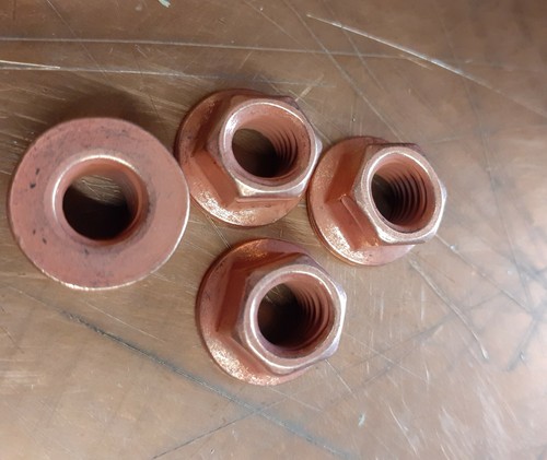 M8 Copper Flashed Exhaust Manifold Flanged Whizz Nuts VW Audi Mercedes Fiat :-) - Picture 2 of 2