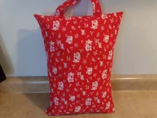 TRAVEL--TODDLER SIZE PILLOWCASE ENVELOPE W/HANDLE XMAS TOYS  12" X 18"