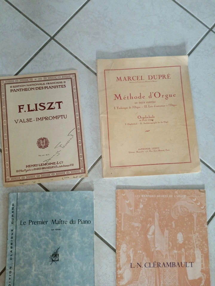 Joli LOT 9 PARTITIONS anciennes PIANO CHANTS MUSIQUE ORGUE VIOLON FLUTE VALSE.. - Photo 3/4