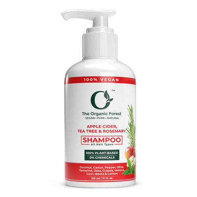 Apple Cider Vinegar, Tea Tree & Rosemary Shampoo - Sulfate Free, Natural & Organ