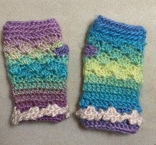 HANDMADE, FINGERLESS GLOVES for TODDLERS.