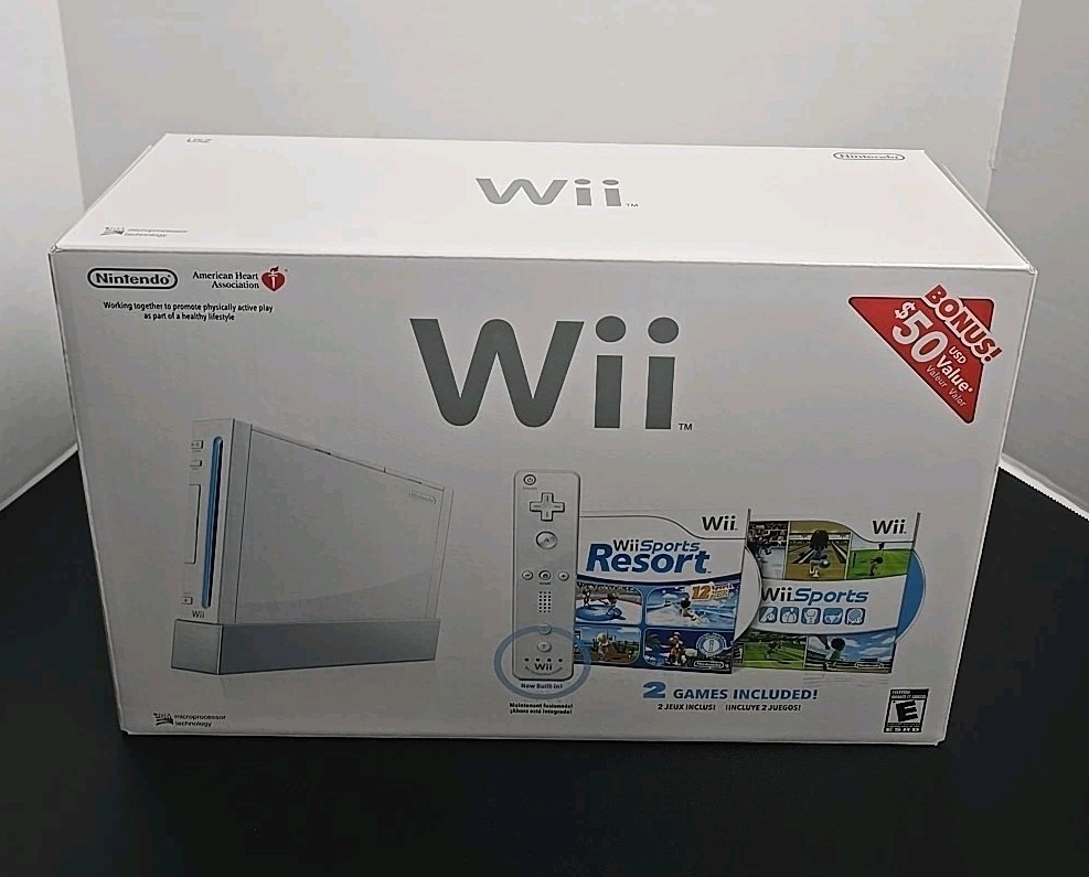 🔥 Nintendo Wii Console White Wii Sports + Resort Bundle BRAND NEW PRISTINE BOX