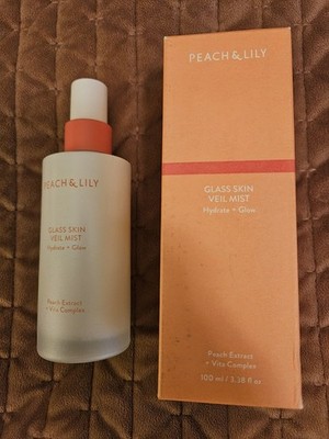 NIB Peach & Lily Glass Skin VEIL MIST 3.38 Oz/100 ml Full Size Hydrate + Glow