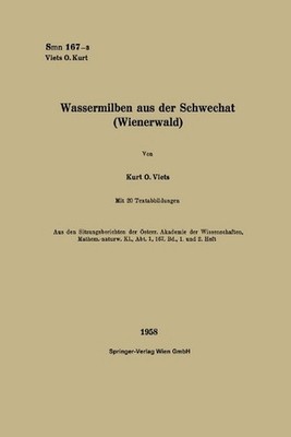 Wassermilben aus der Schwechat (Wienerwald) by Kurt Otto Viets (German) Paperbac