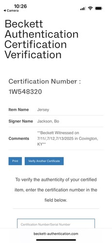 Bo JACKSON Signed Custom Jersey OAKLAND RAIDERS W / Bo's Hologram & Beckett Coa - Picture 11 of 11