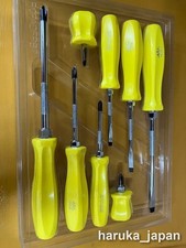 Mac Tools Screwdriver 8pc Set Penta Grip Yellow Hard Handle Used Mac Tools Screwdriver 8pc Set Penta Grip Yellow Hard Handle Used