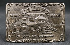 VINTAGE 1970s JACK DANIELS DISTILLERY TENNESSEE WHISKEY BELT BUCKLE ST. LOUIS