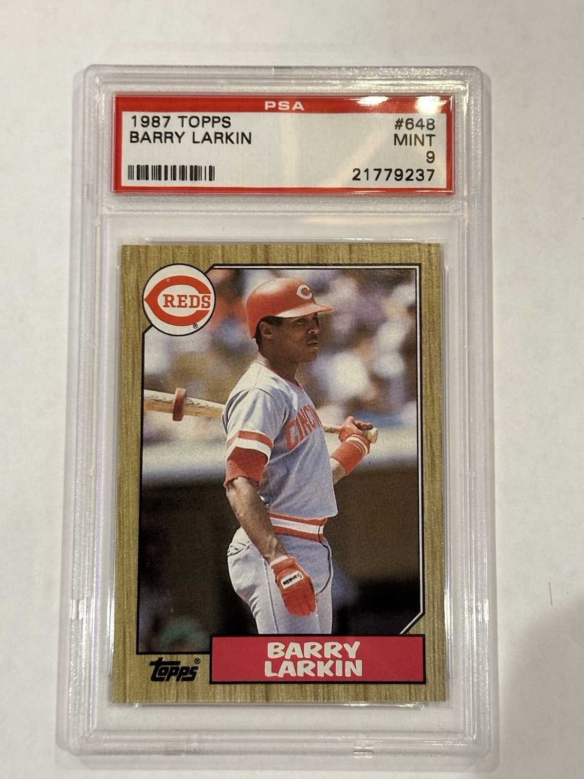 1987 Topps #648 BARRY LARKIN RC PSA 9