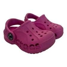 Crocs Baya Clogs Toddler Size C4 Electric Pink Slip On Shoes