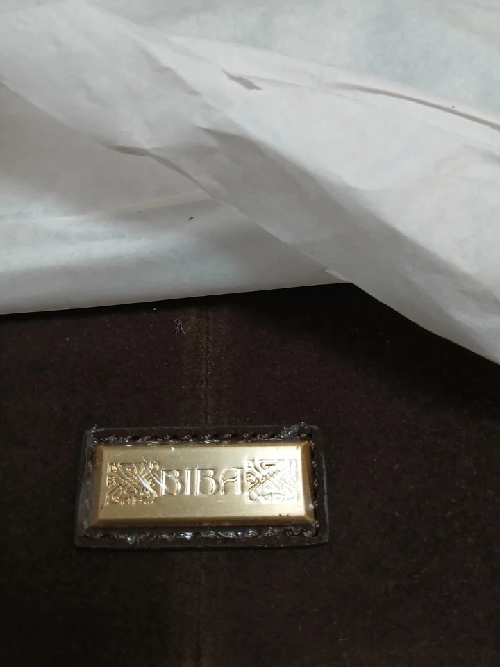 Biba Vintage Style Brown Suede Logo Retro '70's  Large Fringe Bag New Gift idea - Image 4 of 4