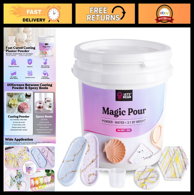 Resin Casting Powder Kit 3000g - Fast Cure, Easy Mix, Water Activated Plaster fo