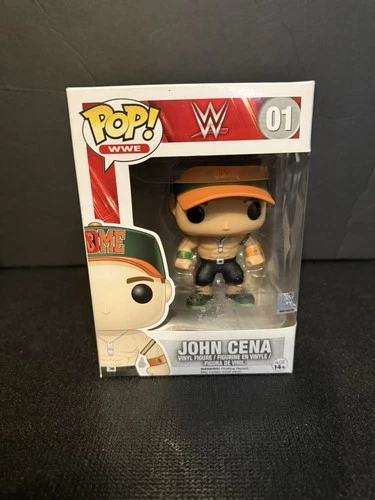 FUNKO POP ! JOHN CENA 01 POP WWE GREEN HATBOX NOT MINT V01