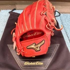 Global Elite Rigid Baseball Glove Radish Color with Storage Bag Used