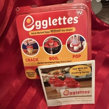 Egglettes Hard Boiled Egg Cooker 4 Pack BPA F...