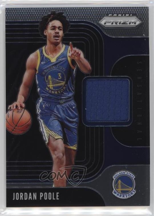 2019-20 Panini Prizm Sensational Swatches Jersey Jordan Poole #SS-JPL 1u6