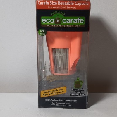Perfect Pod Eco-Carafe Reusable Capsule Orange for Keurig 2.0 BPA Free