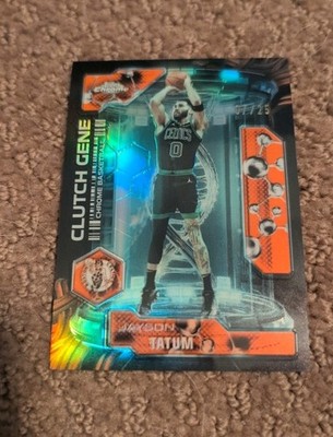 2025-26 Topps Chrome Update Clutch Gene Jayson Tatum Orange 7/25 Celtics CG-9