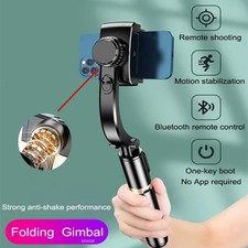 Gimbal Stabilizer Selfie Stick Wireless Foldable Tripod with Bluetooth Monopod