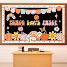 Groovy Thanksgiving Pumpkin Bulletin Board Set Thanksgiving Classroom Bulleti...