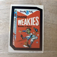 1973 WACKY PACKAGES Card Sticker “Weakies”