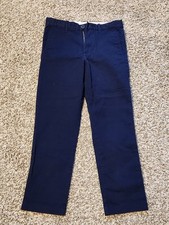 Crewcuts J.Crew Boys Size 8 Chino Adjustable Waist Navy Blue Pants SLIM