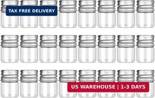 5ml Empty Sample Bottles,Tiny Glass bottle with aluminum screw cap,24 Pack Glass