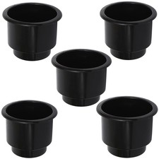 5 Black Plastic Cup Holder W Drain Hole For Boats Pontoons Rvs Campers
