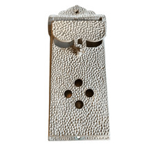 Vintage Flip Top Letter Box Heavy Silver Meta...