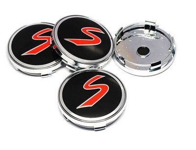 4x 60mm S Emblem für Mini Cooper Logo Radkappen Nabendeckel Nabenkappen