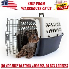 Vibrant Life Pet Kennel Small/Medium 26" Dog Crate, Plastic Travel Pet Carrier f