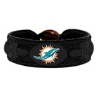 Team Color Tonal Black Football Miami Dolphins Bracelet