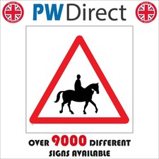 SIGN Warning Horses Show Jumping Riding Stables Equestrian Horseshoe TR112A