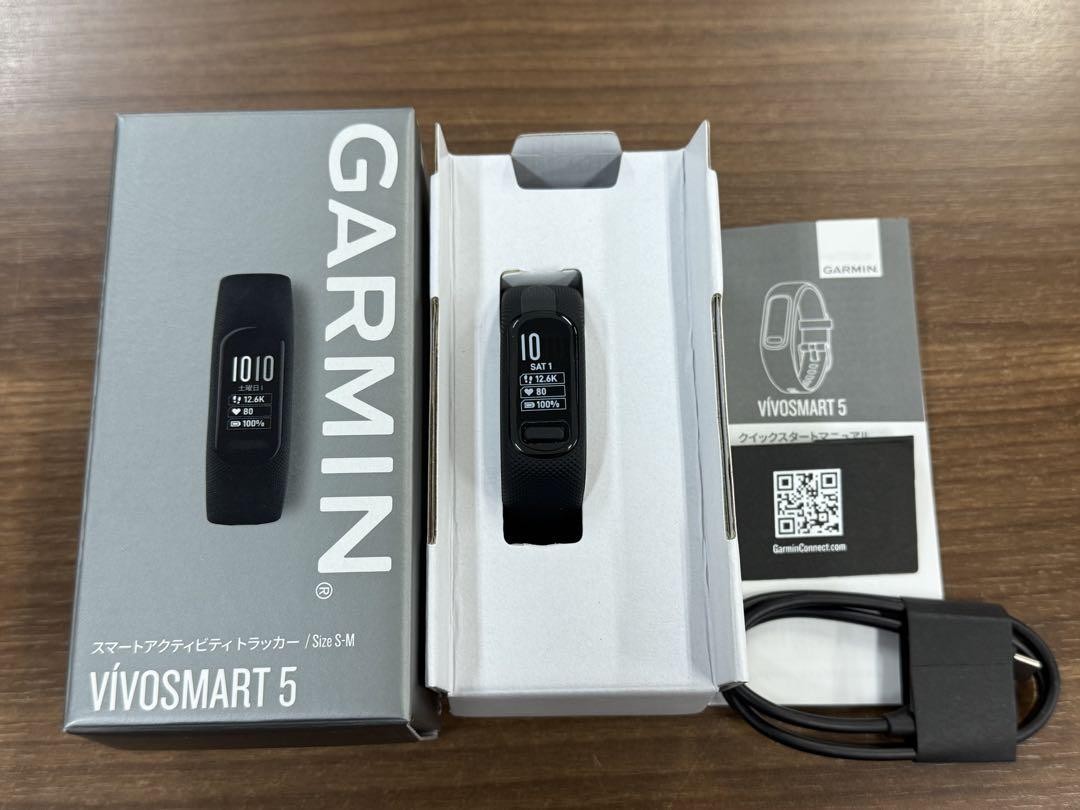 Garmin Vivosmart 5 Activity Tracker Heart Rate Pedometer Used S/M
