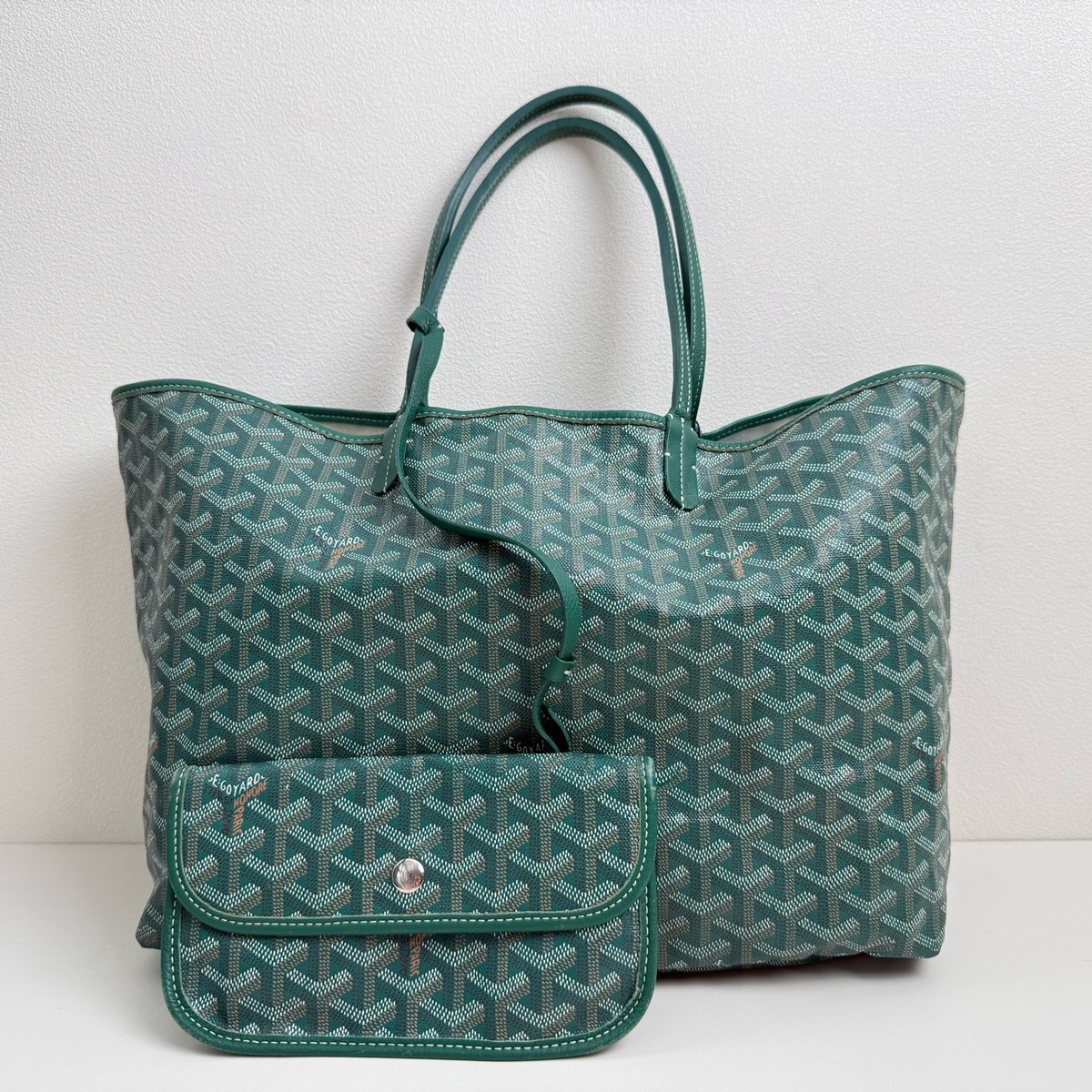 Goyard Pre-Owned Authentic Shoulder Bag Green Coated Canvas | eBay