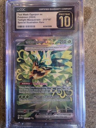 Teal Mask Ogerpon ex graded CGC 10 for sale on eBay