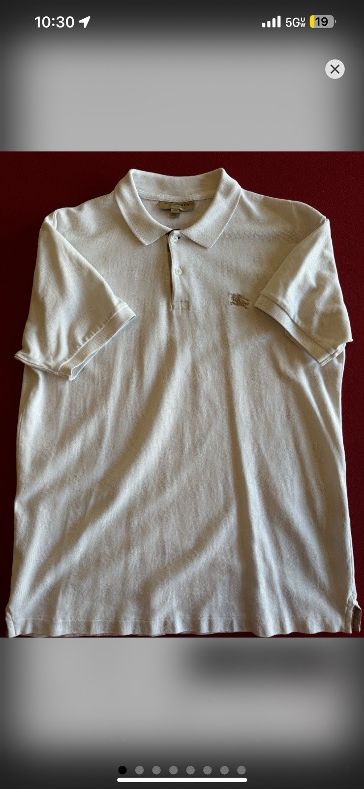 Burberry White Polo Shirt XXL Pre-owned