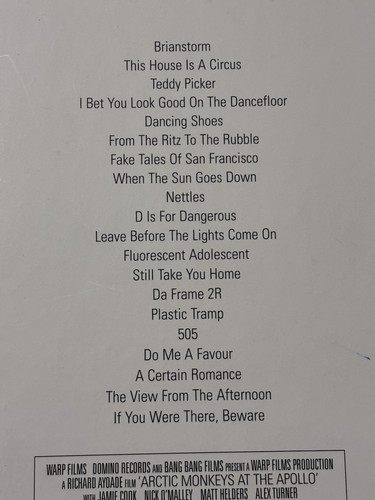 Dvd artic monkeys at the Apollo concert live jamie cook nick o’malley - Imagen 7 de 9