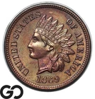 1869 Indian Head Cent Penny, Very RARE This Nice, Solid Gem BU++ Key Date, Sharp
