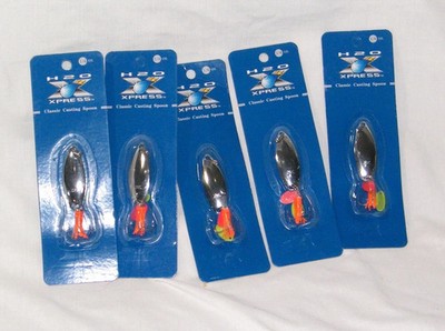 H2O XPRESS 5 pack 1/4 oz. Classic Casting Spoon 3'' overall length