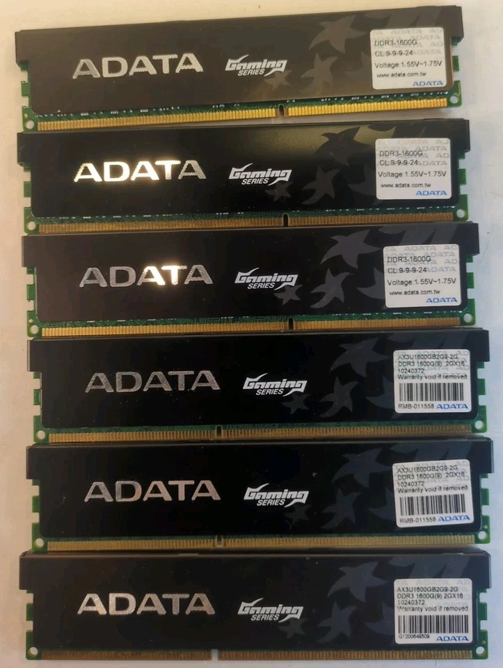 ADATA Gaming DDR3-1600 CL 9-9-9-24 6x2GB 12GB Kit - Image 3 of 3