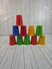 Tupperware Kids 10Pc Set Of 7 Oz Bell Tumblers Sippy Cups Assorted Colors 109