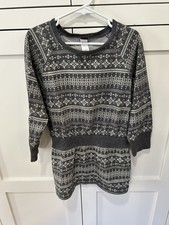 Tea Collection Girls Black Gray Print Dress Size 6