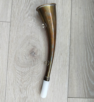 Old brass military hunting horn/trumpet