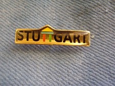 Pin Stuttgart Schriftzug Hauptstadt  Bundesland Baden-Württemberg Deutschland 