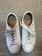 Taos Plim Soul Lux White Leather Sneakers Tennis Shoes Women's Sz 9 21208