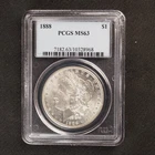 1888 $1 MORGAN SILVER DOLLAR PCGS MS63 - FREE SHIPPING!