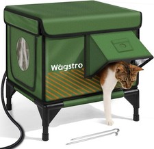 Heated Cat House Outside Insulated Weatherproof Heated Outdoor Cat House W/