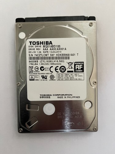Toshiba MQ01ABD100 1TB 2,5" SATA HDD – getestet & funktionsfähig